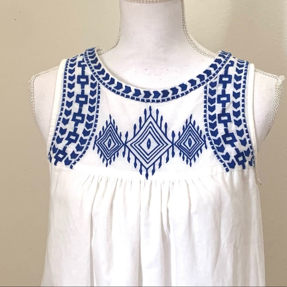 EUC✨J.Crew Linen Blend Embroidered Dress - Picture 4 of 13